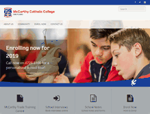 Tablet Screenshot of mccarthyemuplains.catholic.edu.au