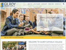 Tablet Screenshot of gilroy.catholic.edu.au